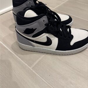 Black and White High-Top Sneakers